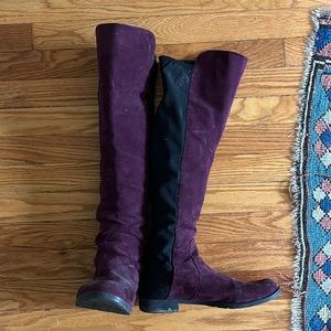 Suede Knee High Boots